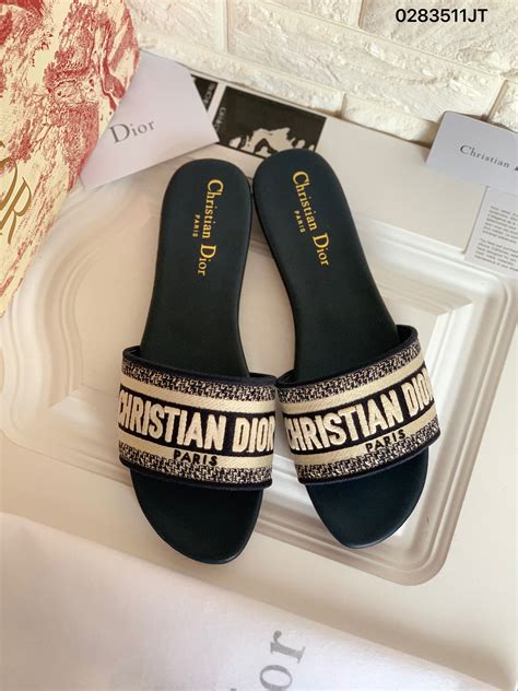 dior logo sandals|christian dior slippers women.